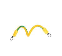 Pont de câbles de terre photovoltaïques jaune-vert, boîte de Distribution de câbles en cuivre souple, câble de connexion de salle des machines 2.5/4/6 carré 5 pièces(2.5mm square-200mm,Hole 5mm)