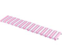 Pont de couleur pour hamsters, Échelle d'escalade flexible, Échelle suspendue flexible en bois pour cage de hamsters, Jouet à mâcher pour clôture en bois(40cm,rose)