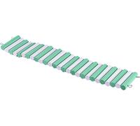 Pont de couleur pour hamsters, Échelle d'escalade flexible, Échelle suspendue flexible en bois pour cage de hamsters, Jouet à mâcher pour clôture en bois(50cm,vert)