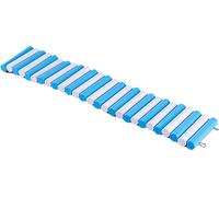 Pont de couleur pour hamsters, Échelle d'escalade flexible, Échelle suspendue flexible en bois pour cage de hamsters, Jouet à mâcher pour clôture en bois(60cm,bleu)