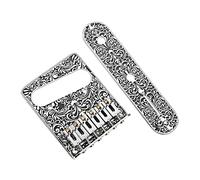 Pont de guitare à 6 selles et commande de commutateur à 3, Silver | Pièces d ' instrument de de commande de modèle de sculpture, vis d ' intonations, de commande de