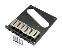 Pont de guitare électrique 54mm, Compatible for Fender | Acier SUS, remplacement du chevalet de guitare, espacement des cordes de 54 mm(BlACK)