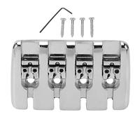 Pont de guitare en métal à 4 cordes, pièce de rechange pour pont de basse électrique, action et tonalité entièrement réglables, conception à montage par le haut avec t vis,