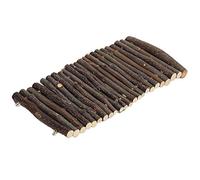 Pont de hamster, pont d'échelle de hamster en bois de pommier naturel cachent le jouet de rongeurs de rat de forme variable pour le reptile de furet de chinchilla de cochon d'Inde (medium size)