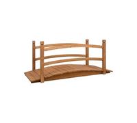 Vidaxl Pont De Jardin 140x60x60 Cm Bois De Sapin Massif Blanc