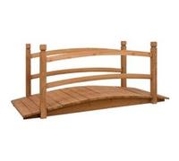 Pont de jardin en bois de sapin massif - VidaXL - 140x60x60 cm - Ambiance romantique - Double mains courantes