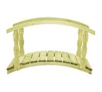 Pin Imprégné Pont de Jardin avec Balustrade Parterre de Fleurs Jardin