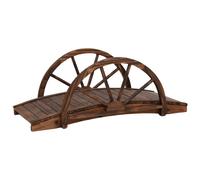 Pont De Jardin Avec Demi-Roue 99x50x38 Cm Bois De Sapin Massif Vidaxl Vidaxl
