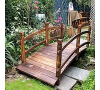 pont de jardin Grand Pont D'étang Pour Jardin, Ponts En Arc De Jardin En Bois - Ornements De Jardin Japonais Pour Extérieur, Pont D'extérieur Pour Jardin D'enfants, 180 Cm De Long X 68 Cm De Large