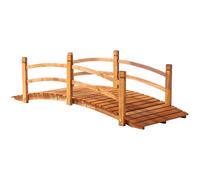 Pont De Jardin - Pont De Bassin Avec Balustrade - Bois Sapin Pré-Huilé Orange