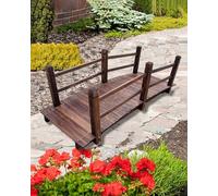 Pont de Jardin Pont en Bois pour Bassin de Jardin 140 150 180cm, Pont de Promenade en Arc Extérieur avec Balustrade, Pont de Promenade Rustique Japonais pour L'aménagement Paysager du Chemin(180cm (6f