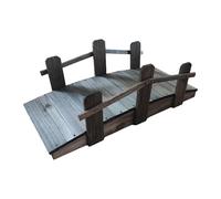 Pont de Jardin Relaxdays, Sapin, pour Bassin & ruisseau, H×L×P:25×32×70 cm, 100 kg, résistant intempéries, Marron
