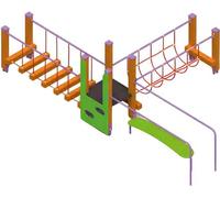 Pont de jeux pour enfants Aire de jeux pour enfants Pont d'équilibre Chemin de corde Pont d'aventure