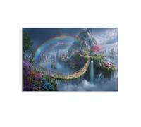 Pont de l'Île Fantastique1000 Pièces, DIY Puzzle Classique pour Les Adultes et Les Enfants de Plus de 15 Ans 50x70cm