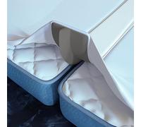 Pont de lit 2 en 1 pour lit jumeau à très Grand lit avec Drap attaché - Connecteur de lit Double pour Faire Un très Grand lit - Fichier d'espace pour lit Double - Remplissage d'espace pour Matelas -