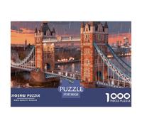 Pont de Londres Puzzle 1000 Piece pour Adultes Enfant, Puzzle Jeu Éducatif Défi Jouet Jeu D'adresse pour Toute La Famille 38x26cm/1000pcs
