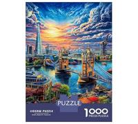 Pont de Londres Puzzle 1000 Piece pour Adultes, Puzzle Difficile Jeu D'adresse pour Toute La Famille 52x38cm/1000pcs