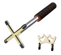 Pont de Piscine, rallonge de Pont Piscine en Acier Inoxydable avec tête en Laiton, Queue rétractable pour Snooker, Jeu, compétition, Accessoires Table