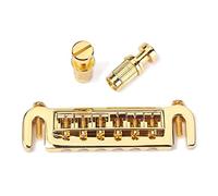 Pont de roller tout autour - Support arrière - Combo chromé avec rouleaux pour guitare LP Style E - Pièces de rechange