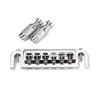Pont de roller tout autour - Support arrière - Combo chromé avec rouleaux pour guitare LP Style E - Pièces de rechange