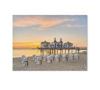 Pont de Sellin sur Rügen au Lever de Soleil,Puzzles pour Adultes 1000 Pièces Puzzles pour Adultes pour Enfants Papier Puzzle Adolescents Jeux Éducatifs Anti-Stress Jouet Cadeau(38x26cm)-AA54