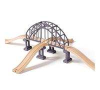 Pont de Train en Bois, Pont Rail, Jouet de Pont en Bois, Jouet pour Enfants, Compatible avec d'autres ponts, pour Les Petits âgés de 3 Printemps (Pont de Croisement)
