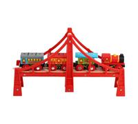 Pont De Train Suspendu pour - Ensemble De Jeu avec Pont en Bois | Accessoire De Jouet De Train Éducatif | Ponts en Bois pour Les Tracés De Voies | Jouet Interactif d'apprentissage STE