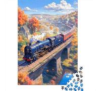 Pont de Train Vintage 1000 Pièces Carton Extra Épais Puzzle Premium pour Adultes Difficile Défiant Jeu Le 70x50cm/1000pcs