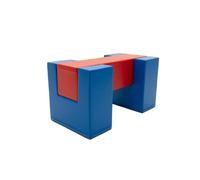 Pont d'équilibre en mousse bleu-rouge