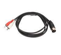 Pont DIN vers RCA, conducteurs en cuivre sans oxygène pour une clarté de signal optimale dans les câbles DIN 5 broches vers RCA, idéal pour le