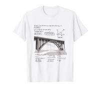 Pont d'ingénieur Civil Blueprint Physique Equations Mathématiques T-Shirt