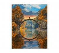 Pont du Diable au lac Rakotzsee 40 x 50 cm - Peinture par numéros