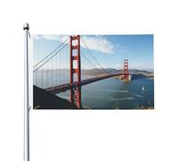 Pont Du Golden Gate De San Francisco Drapeau Maison Double Face Drapeau De Festival Imprimé Bannière Cour 90X150Cm Pour Extérieure Dortoirs Ferme