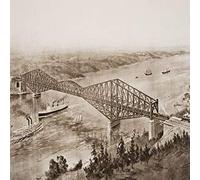 Pont du Québec sur le Saint-Laurent Canada tiré du livre The Outline Of History par HGWells Volume 2 Publié 1920 Poster Print (17 x 11)