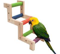 Pont échelle pour oiseaux, jouets d'escalade en bois, perchoir à oiseaux, accessoires de cage pour petits animaux perroquets, hamsters, rats, écureuils, planeurs à sucre, perruches, calopsittes