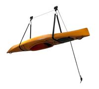 Pont élévateur de vélo, kayak, montage au plafond, jusqu'à 57 kg, système de poulie pour kayak et canoë, support de garage, avec crochet et poulie