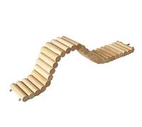 Pont en bois pour hamster, perruche, perruche, jouet pour perroquet 7,5 x | Bois naturel, à mâcher, coupe les dents, pont flexible et flexible, s'adapte à la plupart des cages, fermeture rapide