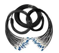 Pont en fibre optique blindée de champ TPU, 24 noyaux de mode unique, super doux LC vers SC-FC-ST, longueur 60 m/70 m/80 m (LC-LC 60 mètres)
