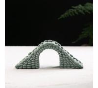 Pont en pierre de style chinois pour arrangements bonsaï, aquarium, rocaille, terrarium et décoration intérieure (petit)