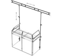 Vonyx Pont d'éclairage DJ DB3L réglable 2,70 m, 20 points de montage, sac inclus