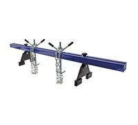 WilTec Pont Moteur Boite à Vitesse 500 kg Max. Bleu - Barre Traverse Garde-Boue - Support Moteur - Poutre de Levage Moteur - Hauteur Levage 20 cm - Équipement Garage Atelier Voiture