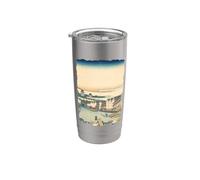 Pont Nihonbashi à Edo Hokusai Art japonais rétro vintage Gobelet isotherme en acier inoxydable double paroi