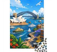 Pont Opéra Bateaux Puzzle, 1000 Pièces Jeu Intérieur Adulte | 38x26cm Carton, Exercice Mental, Ajustement Précis, Amateurs De Puzzles, Réduction Du Stress