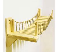 Pont pour chat de 90 cm, cadre d'escalade en bois pour animaux de compagnie, maison d'arbre à chat, lit hamac, poteau à griffer, meubles pour chat, jouet mural (couleur : D, taille : 90 cm) (D 90 cm)