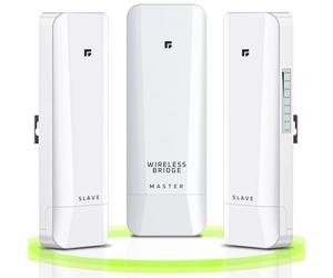 Pont sans Fil extérieur Point à Point/multipoint, 5,8 GHz pour fournir Une Communication réseau pour Magasin, Grange, Garage, bâtiment, Ensemble préconfiguré Longue Distance de 3 km (Lot de 3)