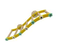 Pont suspendu en bois naturel pour perroquets - Jouet coloré à suspendre pour cage d'escalade - Accessoires pour oiseaux de compagnie