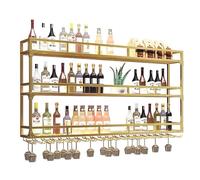 Pontage à vin Moderne en Fer Mural en Fer avec unité de Bar Lisse étagères flottantes avec Porte-Verre pour Maison de Restaurants à Domicile étagère de Bouteille de vin élégante pour décoration