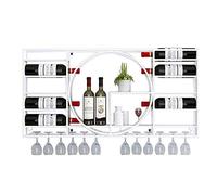 Pontage à vin Mural de Style Industriel pour décoration de Maison ou de Restaurant en Fer forgé en Fer pour Armoire à vin (Noir 90x11x42cm)