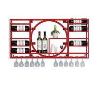 Pontage à vin Mural de Style Industriel pour décoration de Maison ou de Restaurant en Fer forgé en Fer pour Armoire à vin (Noir 90x11x42cm)