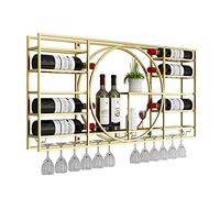 Pontage à vin Mural de Style Industriel pour décoration de Maison ou de Restaurant en Fer forgé en Fer pour Armoire à vin (Noir 90x11x42cm)